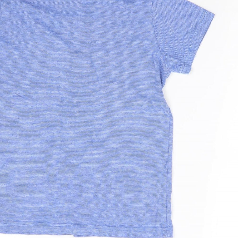 NEXT Boys Blue  100% Cotton Jersey T-Shirt Size 7 Years Roll Neck Pullover