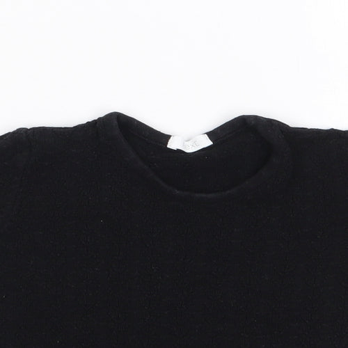 NEXT Girls Black  100% Cotton Jersey T-Shirt Size 5 Years Crew Neck Pullover