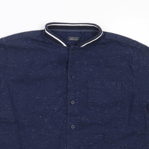 NEXT Boys Blue  100% Cotton Jersey Button-Up Size 10 Years Crew Neck Button