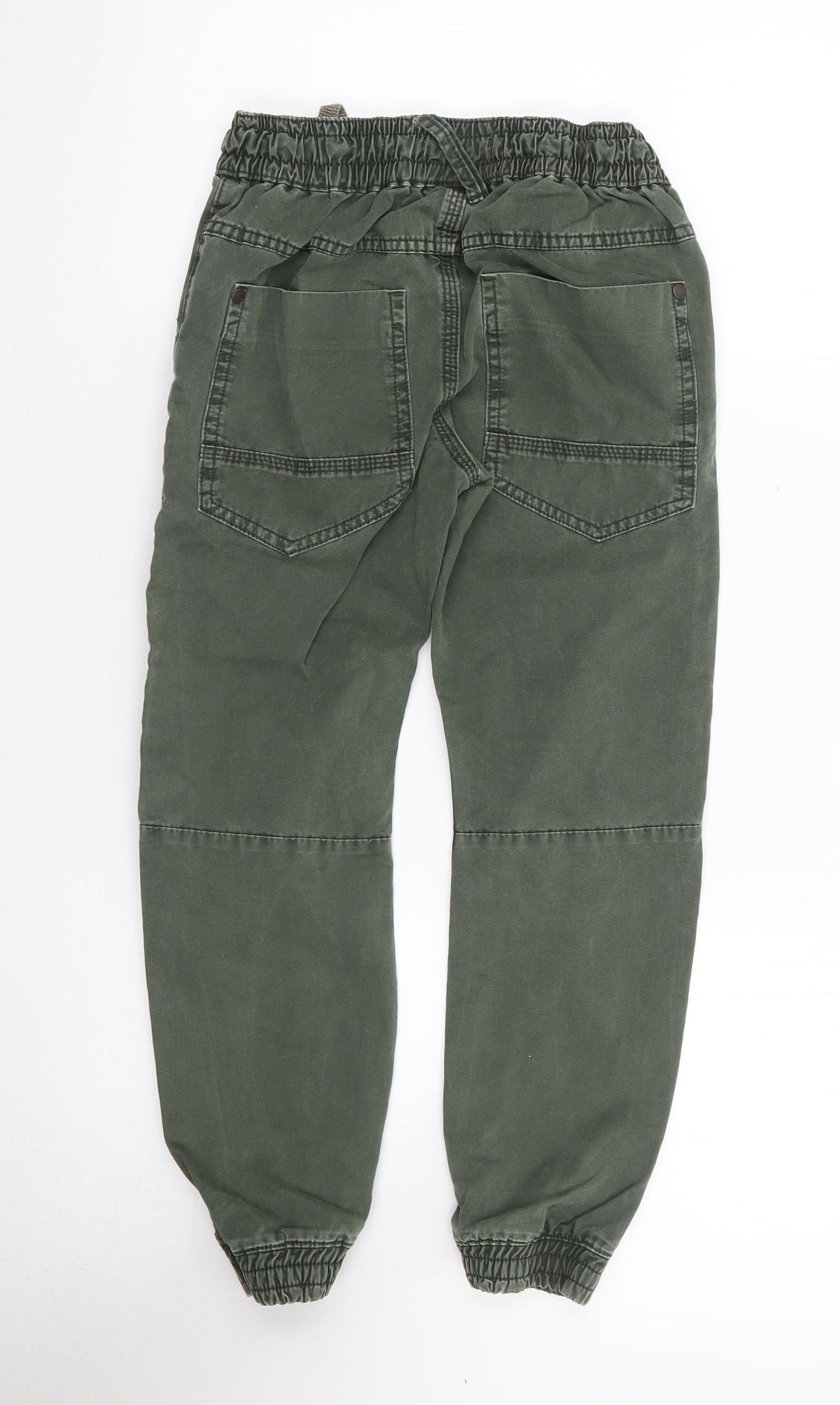 NEXT Boys Green  100% Cashmere Capri Trousers Size 8 Years L22 in Regular Drawstring