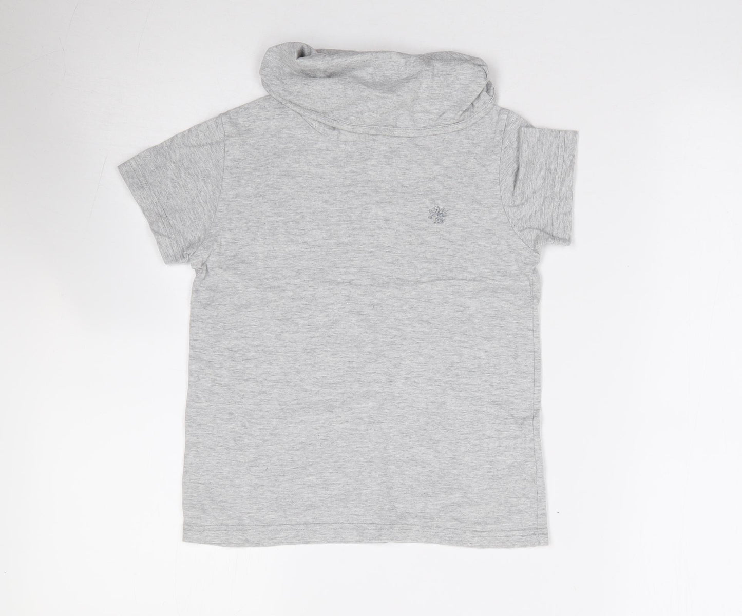 NEXT Boys Grey  100% Cotton Jersey T-Shirt Size 6 Years Roll Neck Pullover