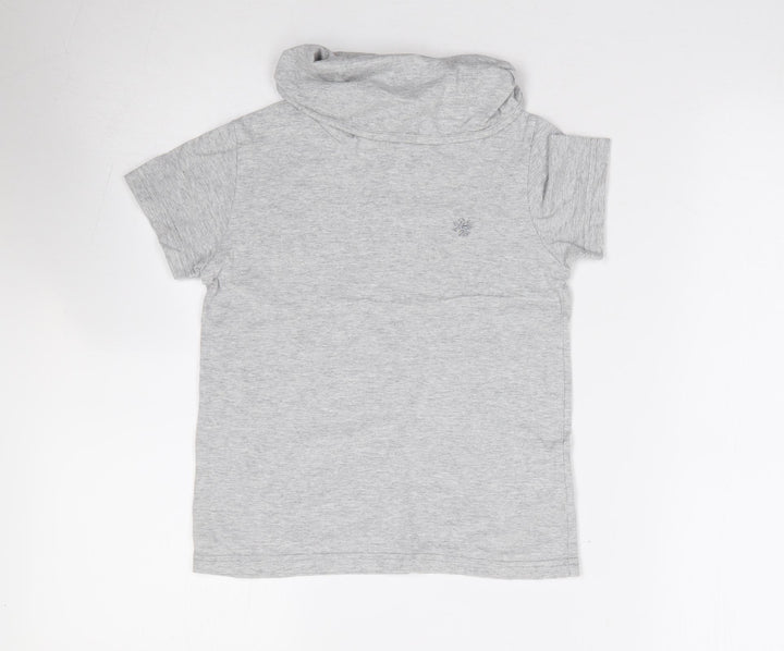 NEXT Boys Grey  100% Cotton Jersey T-Shirt Size 6 Years Roll Neck Pullover