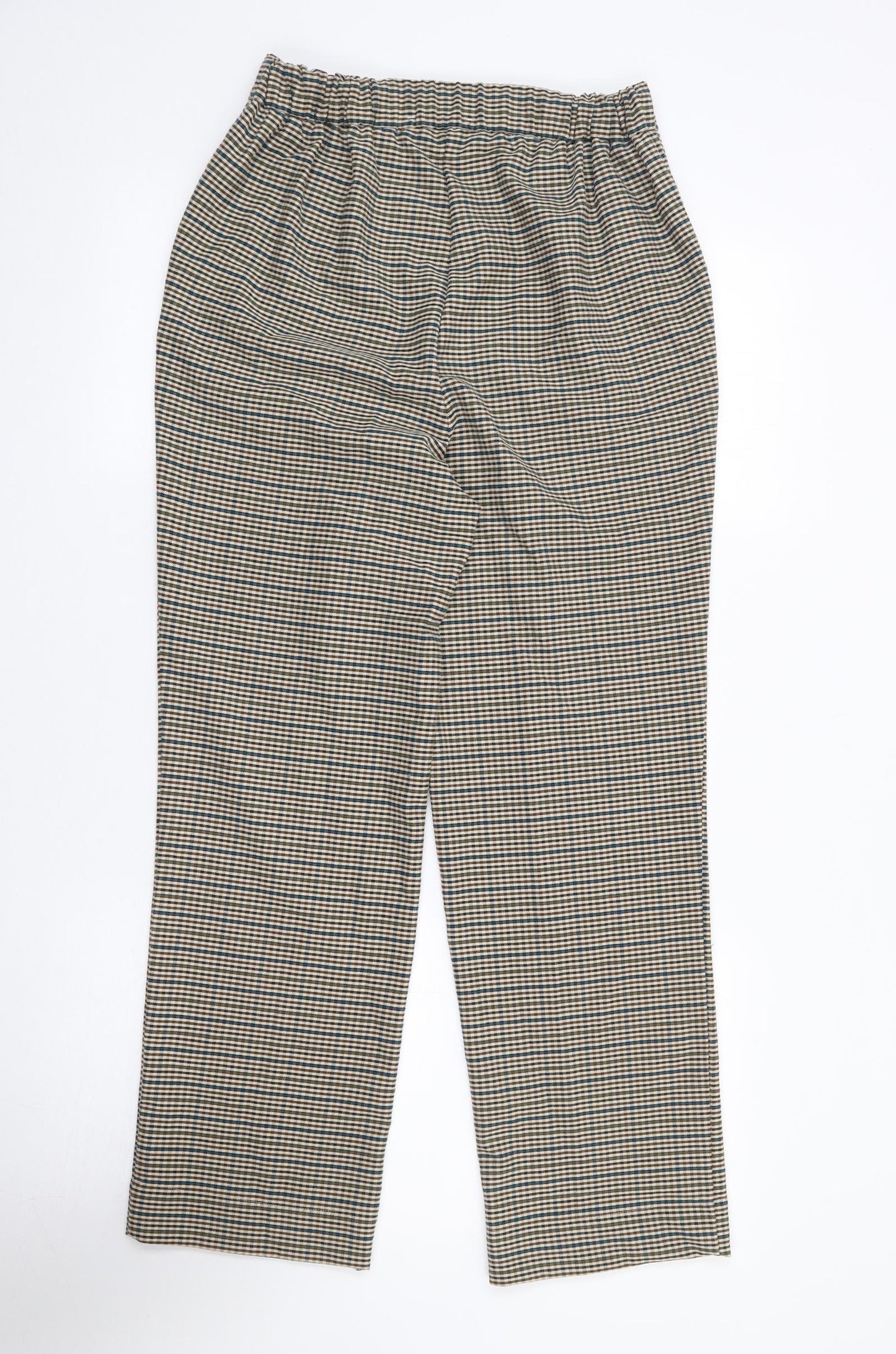 Primark Womens Multicoloured Plaid Polyester Trousers  Size 8 L29 in Regular