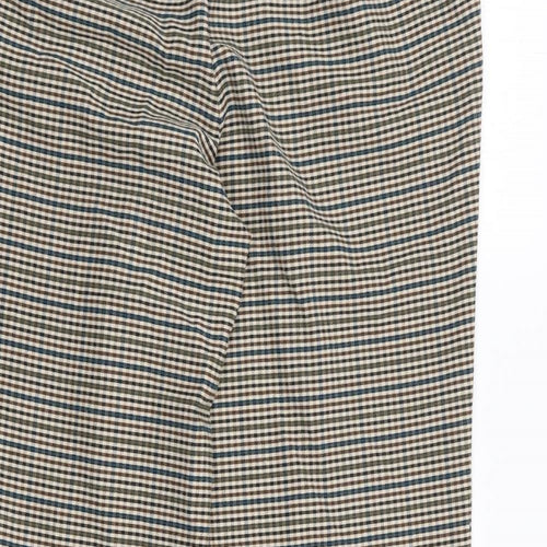 Primark Womens Multicoloured Plaid Polyester Trousers  Size 8 L29 in Regular