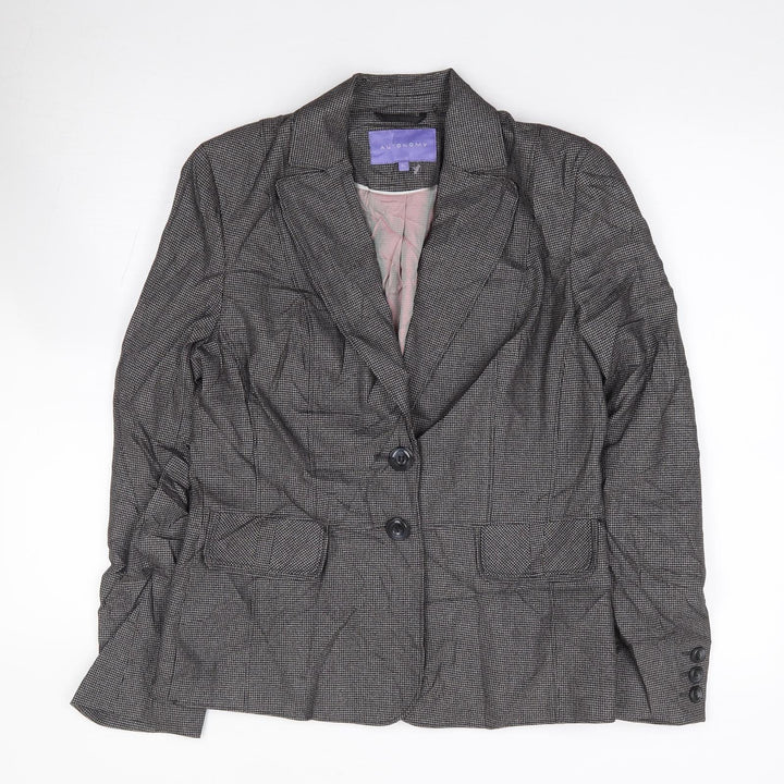 Autonomy Womens Black Polyester Jacket Suit Jacket Size 10