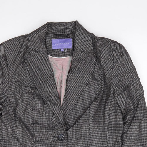 Autonomy Womens Black  Polyester Jacket Suit Jacket Size 10