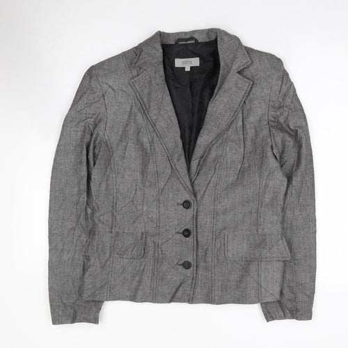 Marks and Spencer Womens Grey  Polyester Jacket Suit Jacket Size 12