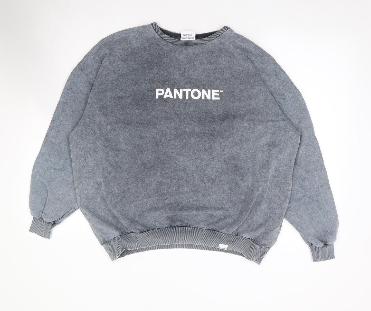 Boohoo Womens Grey  Cotton Pullover Sweatshirt Size 8  Pullover - Pantone