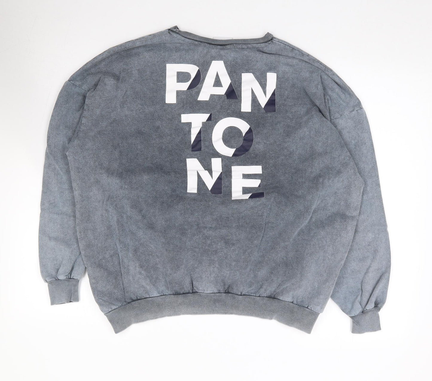 Boohoo Womens Grey  Cotton Pullover Sweatshirt Size 8  Pullover - Pantone