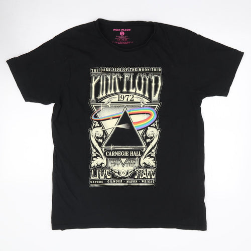 Pink Floyd Mens Black  Cotton  T-Shirt Size XL Crew Neck