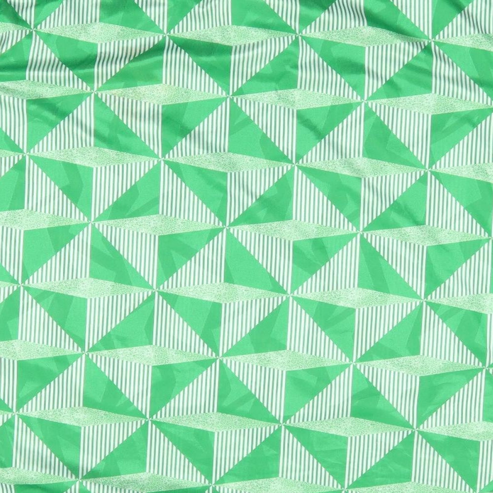 Score Draw Mens Green Geometric Polyester  T-Shirt Size L Crew Neck  - Ireland Football, Retro Kit