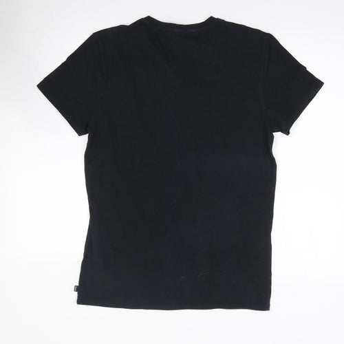 Diesel Womens Black  Polyester Jersey T-Shirt Size M V-Neck