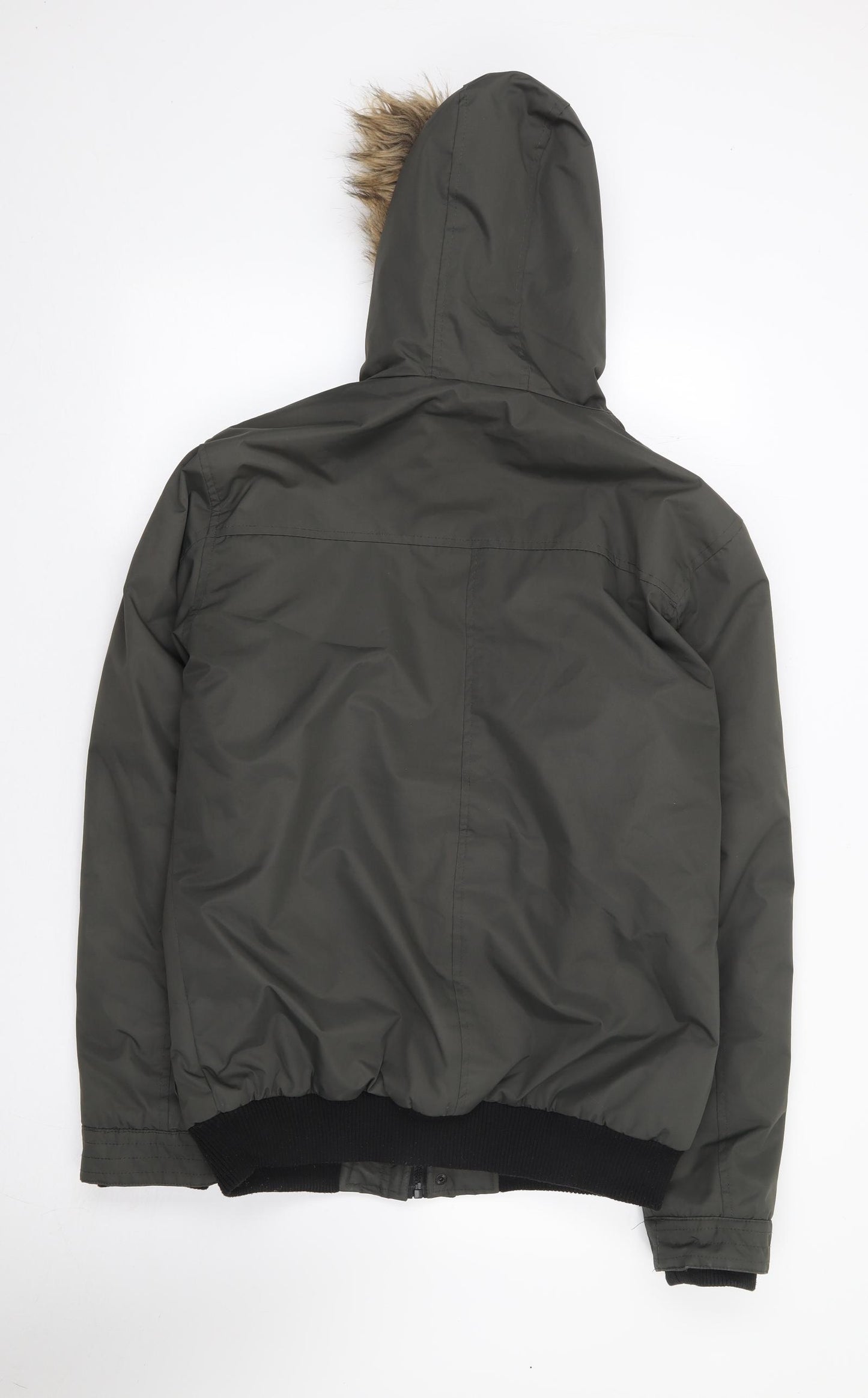 Blue Inc Mens Green   Parka Coat Size M  Zip