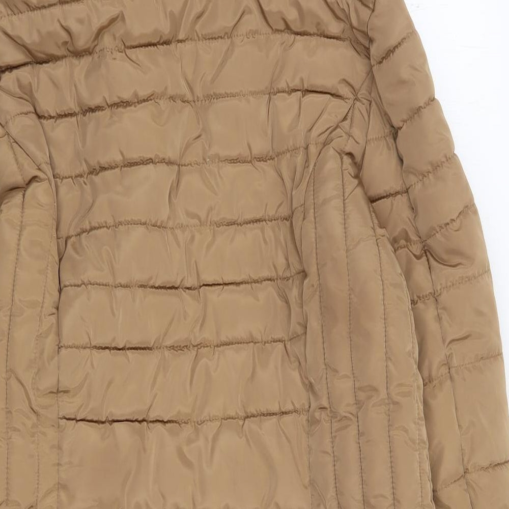 NEXT Womens Brown   Quilted Coat Size 10  Zip