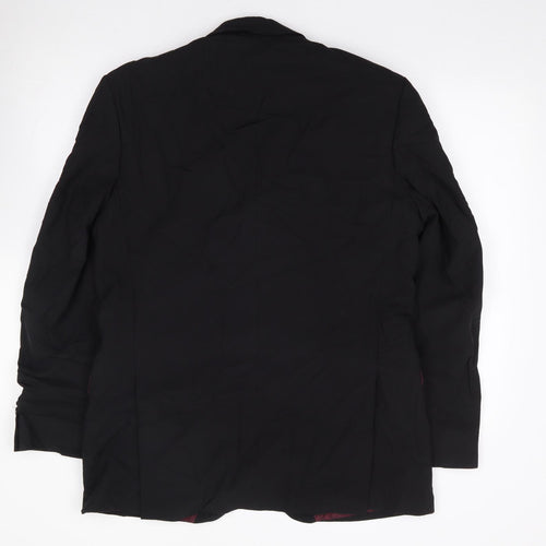 Tom English Mens Black  Wool Jacket Suit Jacket Size 40