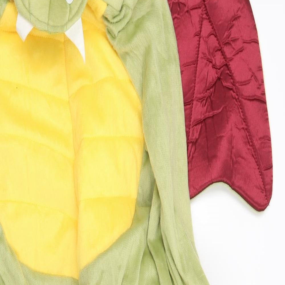 Bristol Novelty Ltd Boys Green Solid Polyester  One Piece Size 10 Years  Zip - Dragon, Fancy Dress