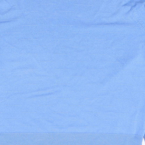 Vida V Womens Blue Boat Neck  Acrylic Pullover Jumper Size L