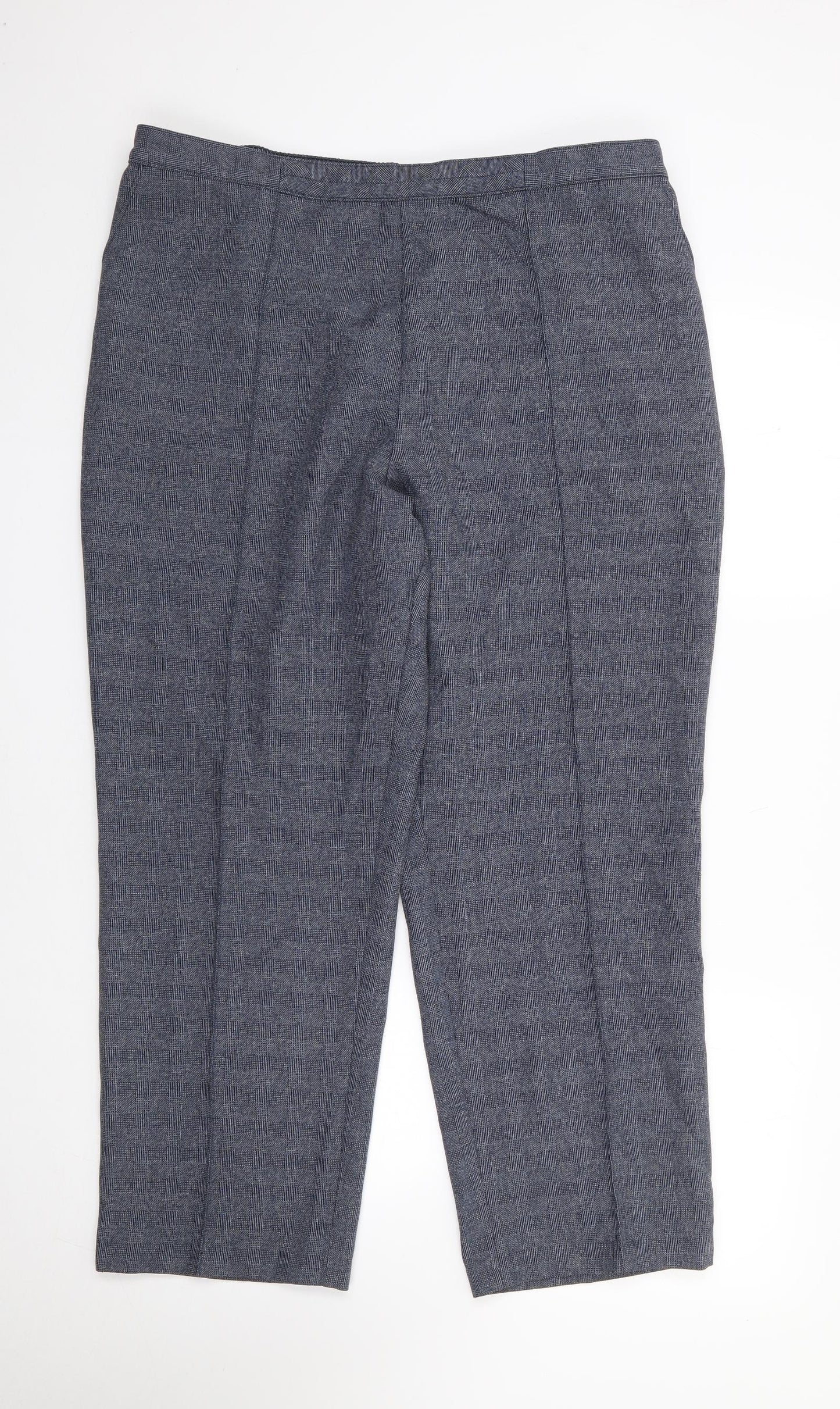 Marks and Spencer Womens Blue  Polyester Trousers  Size 18 L27 in Regular