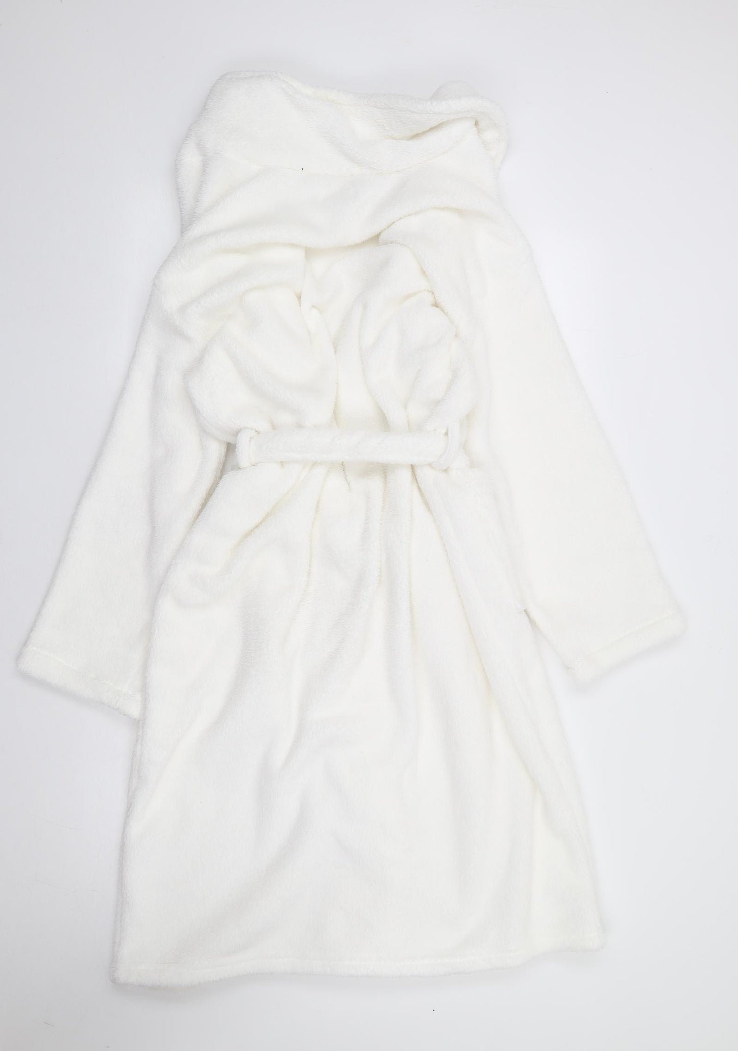 F&F Womens Ivory Solid Polyester Top Robe Size M  Tie