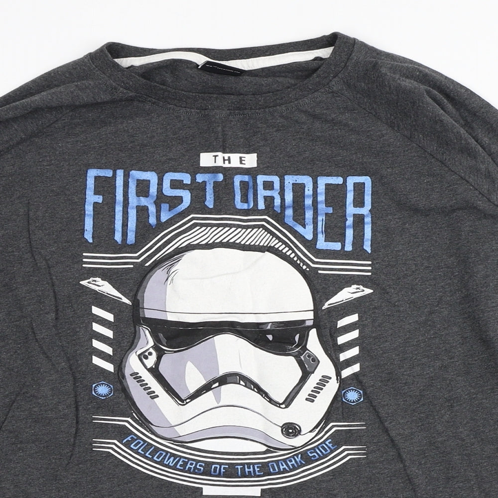 Star Wars Boys Grey  Cotton Basic T-Shirt Size 11-12 Years Crew Neck  - Darth Vader