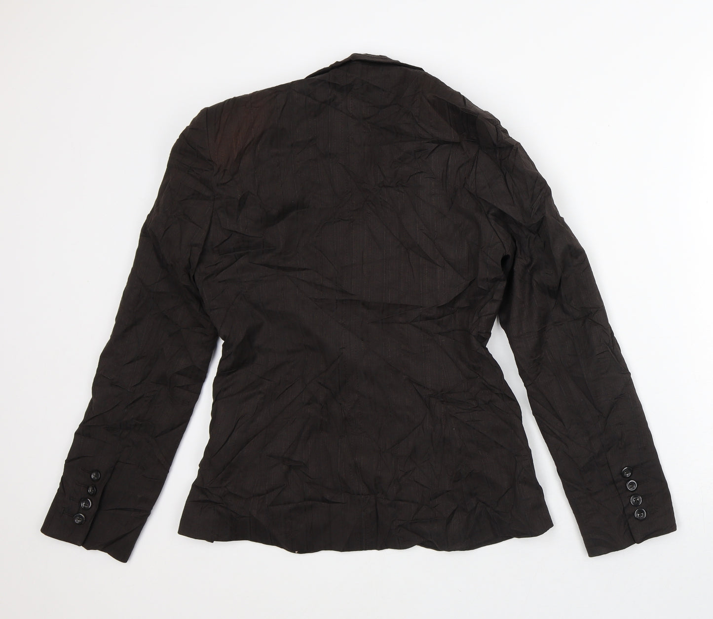 NEXT Womens Brown Striped  Jacket Blazer Size 8