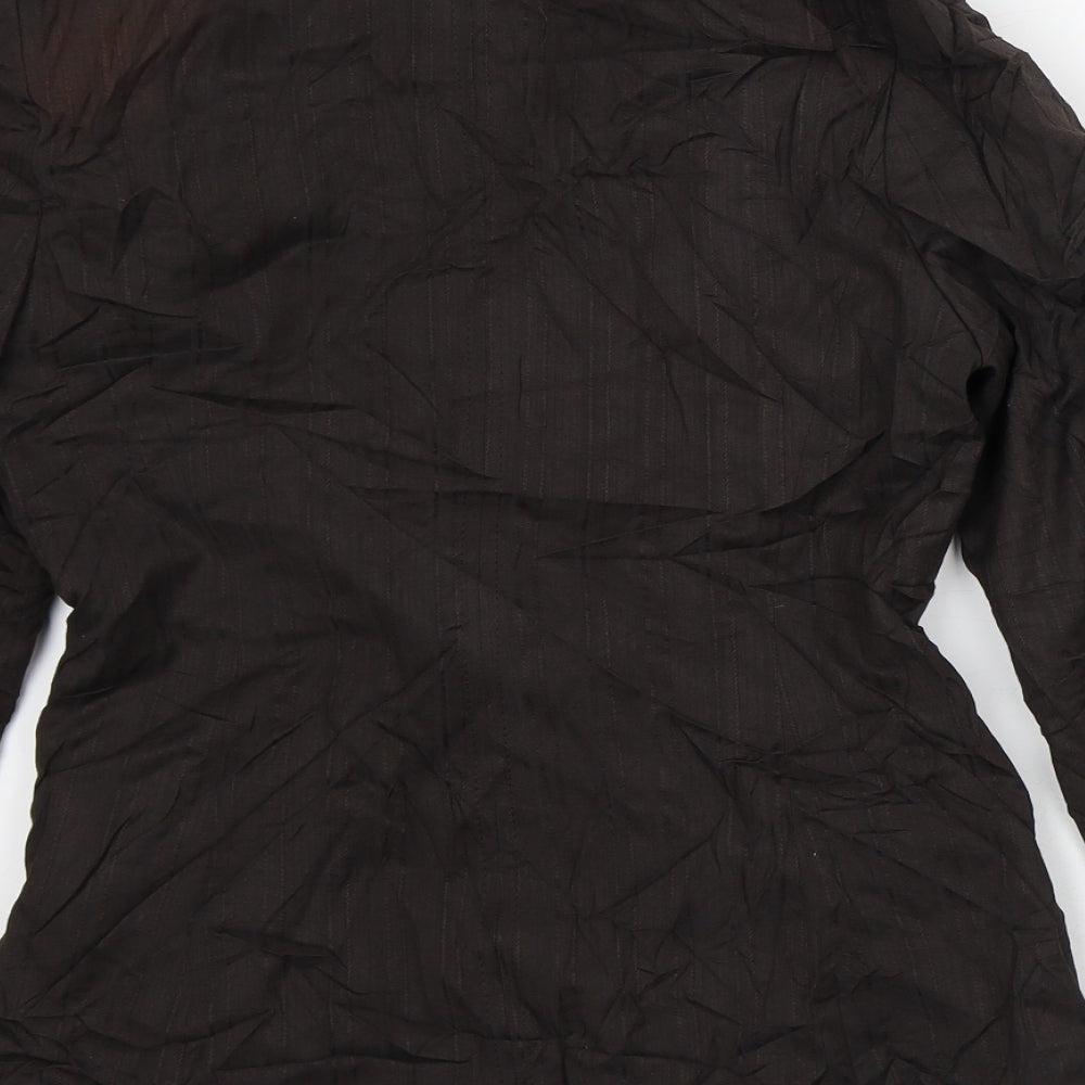 NEXT Womens Brown Striped  Jacket Blazer Size 8