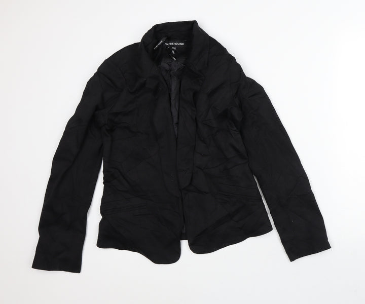 Warehouse Womens Black Jacket Blazer Size 12