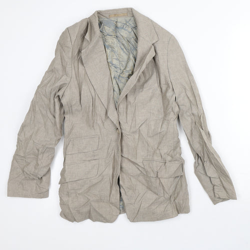 NEXT Womens Beige Herringbone  Jacket Blazer Size 8