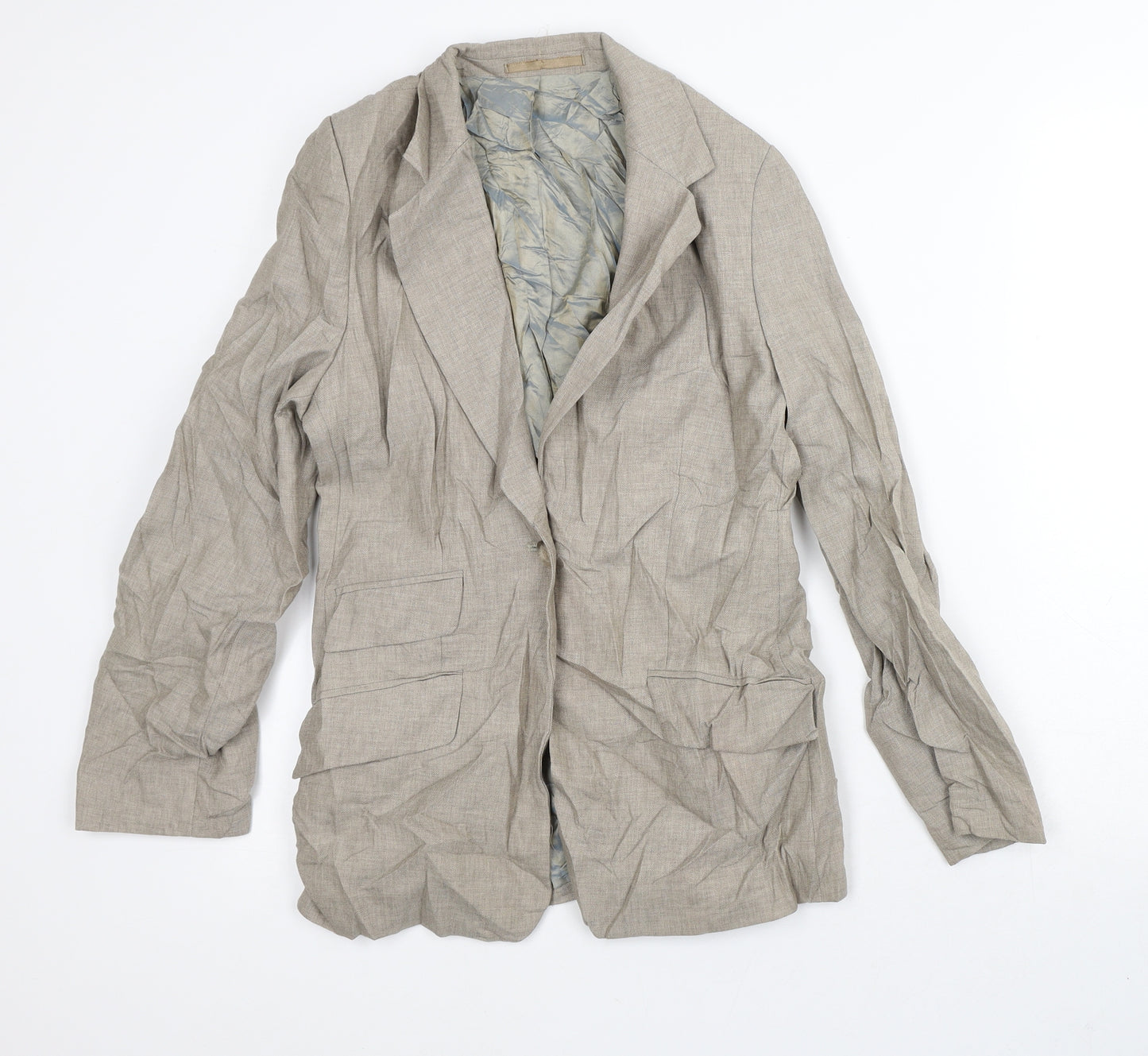 NEXT Womens Beige Herringbone  Jacket Blazer Size 8