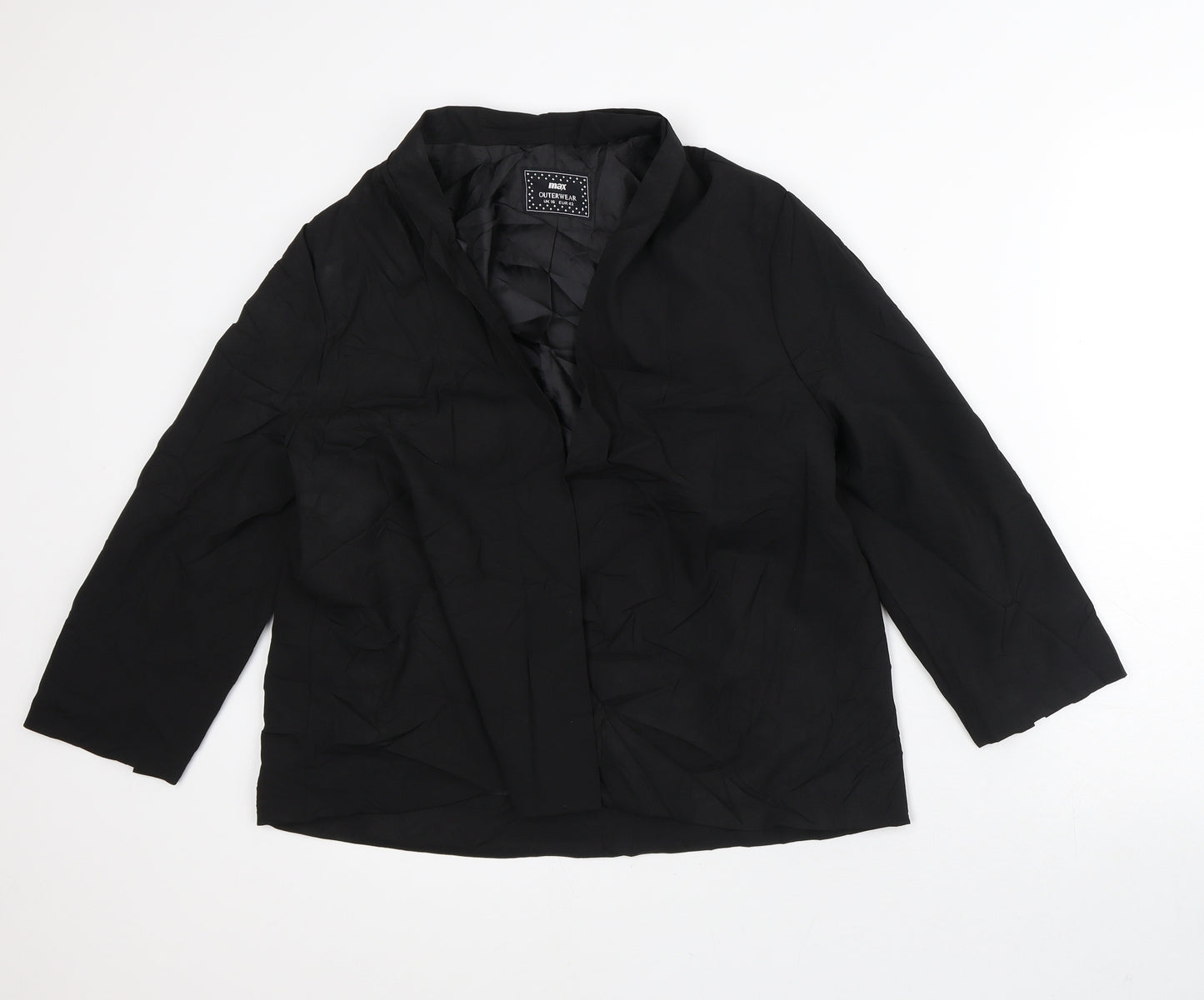 Max Womens Black   Jacket Blazer Size 16