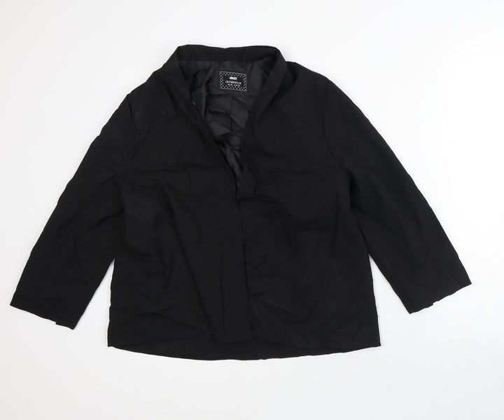 Max Womens Black   Jacket Blazer Size 16