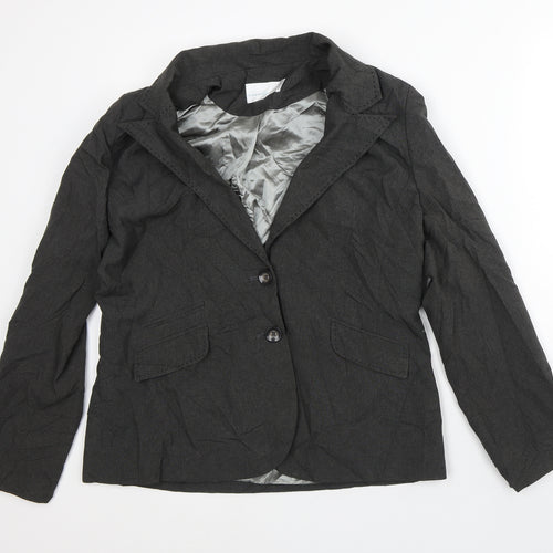 AMARANTO Womens Grey   Jacket Blazer Size 16