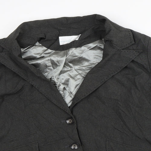 AMARANTO Womens Grey   Jacket Blazer Size 16