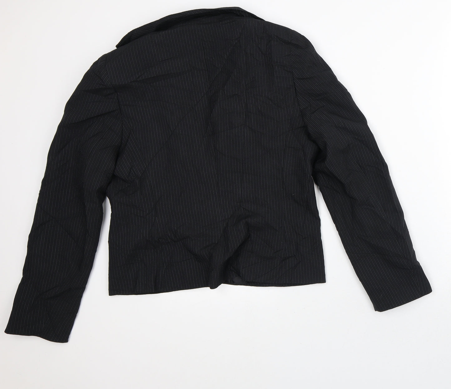 Papaya Womens Black Striped  Jacket Blazer Size 14