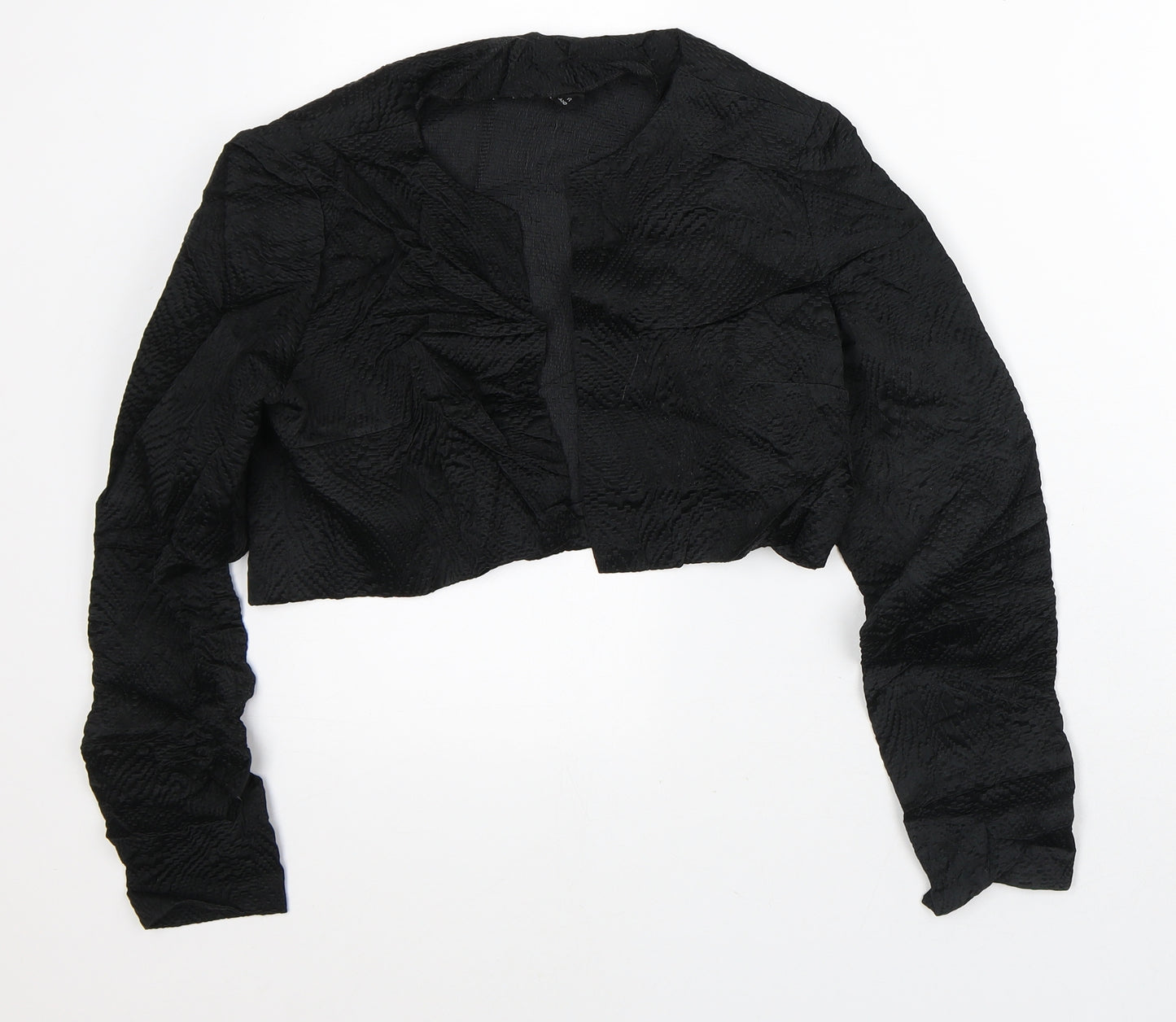 Polly Peck Womens Black Geometric  Jacket  Size 14