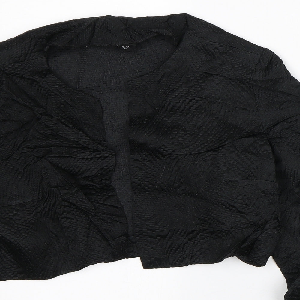 Polly Peck Womens Black Geometric  Jacket  Size 14