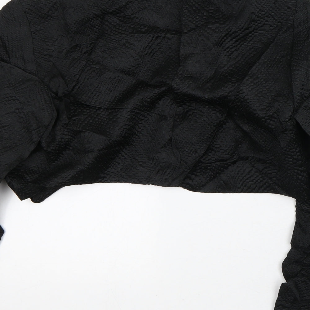 Polly Peck Womens Black Geometric  Jacket  Size 14