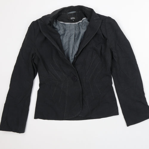 Marks and Spencer Womens Black Striped  Jacket Blazer Size 10