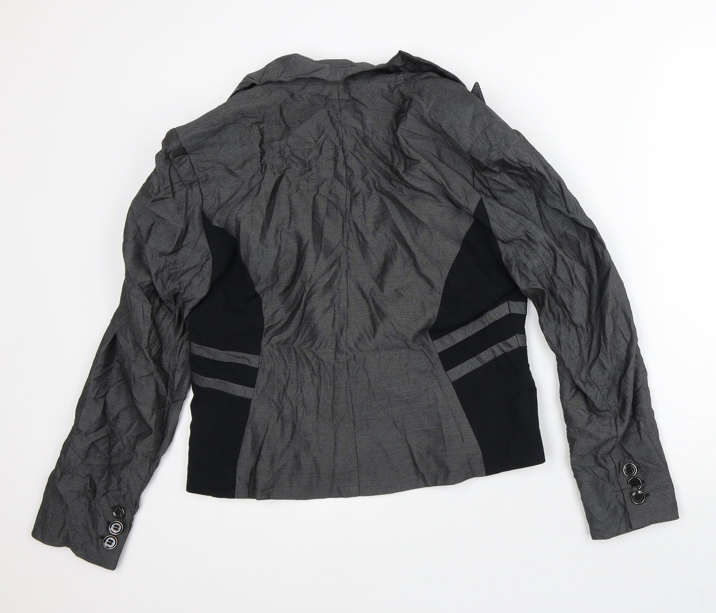 Marks and Spencer Womens Grey Geometric  Jacket Blazer Size 16