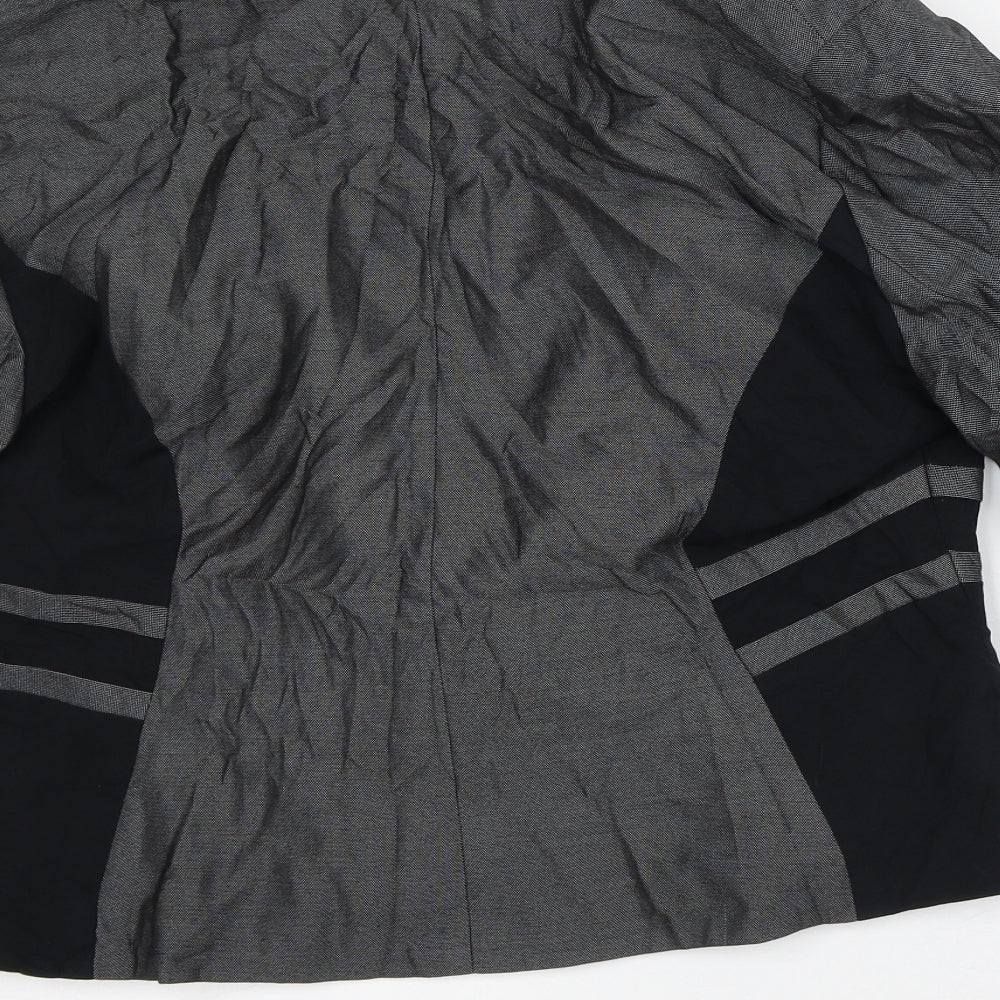 Marks and Spencer Womens Grey Geometric  Jacket Blazer Size 16