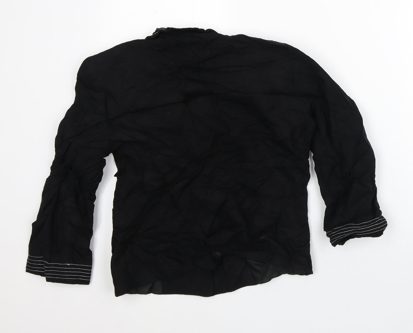Zara Womens Black Striped  Jacket Blazer Size 8