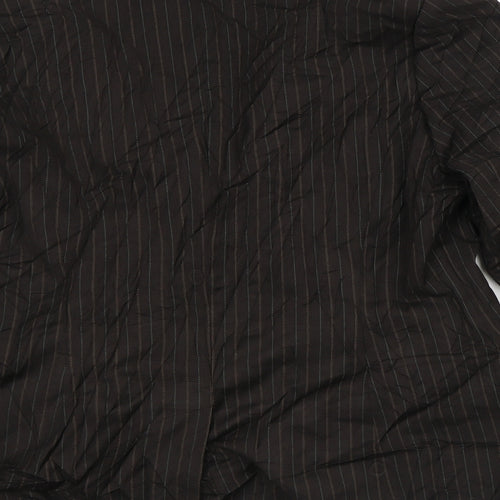 NEXT Womens Brown Striped  Jacket Blazer Size 16