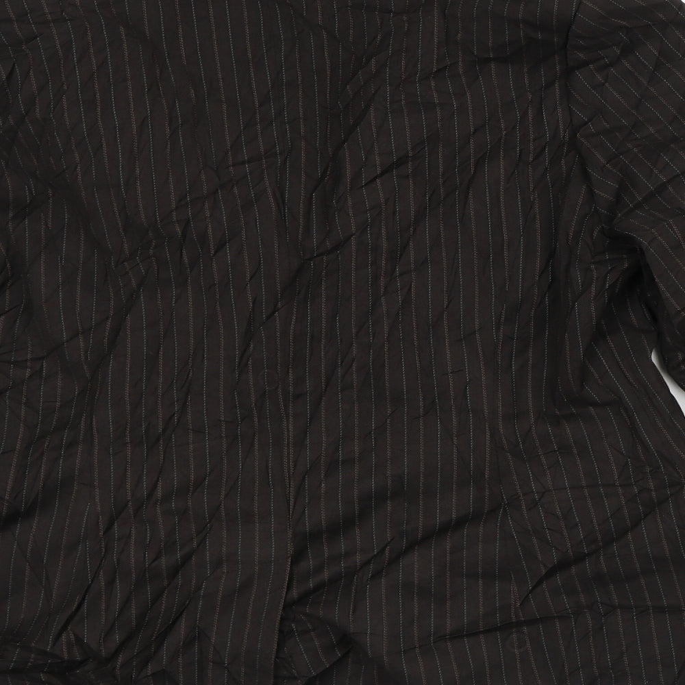 NEXT Womens Brown Striped  Jacket Blazer Size 16