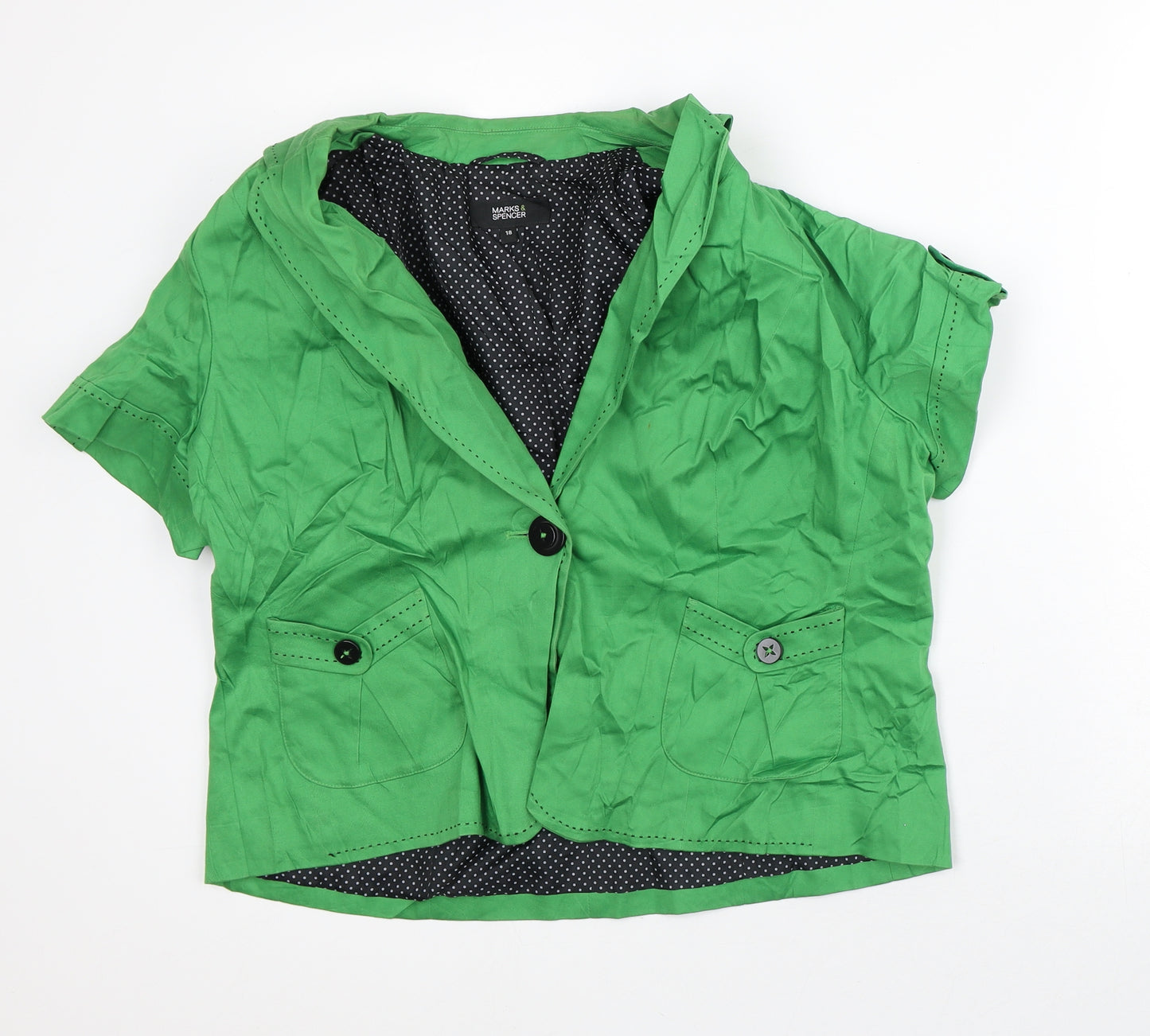 Marks and Spencer Womens Green   Jacket Blazer Size 18
