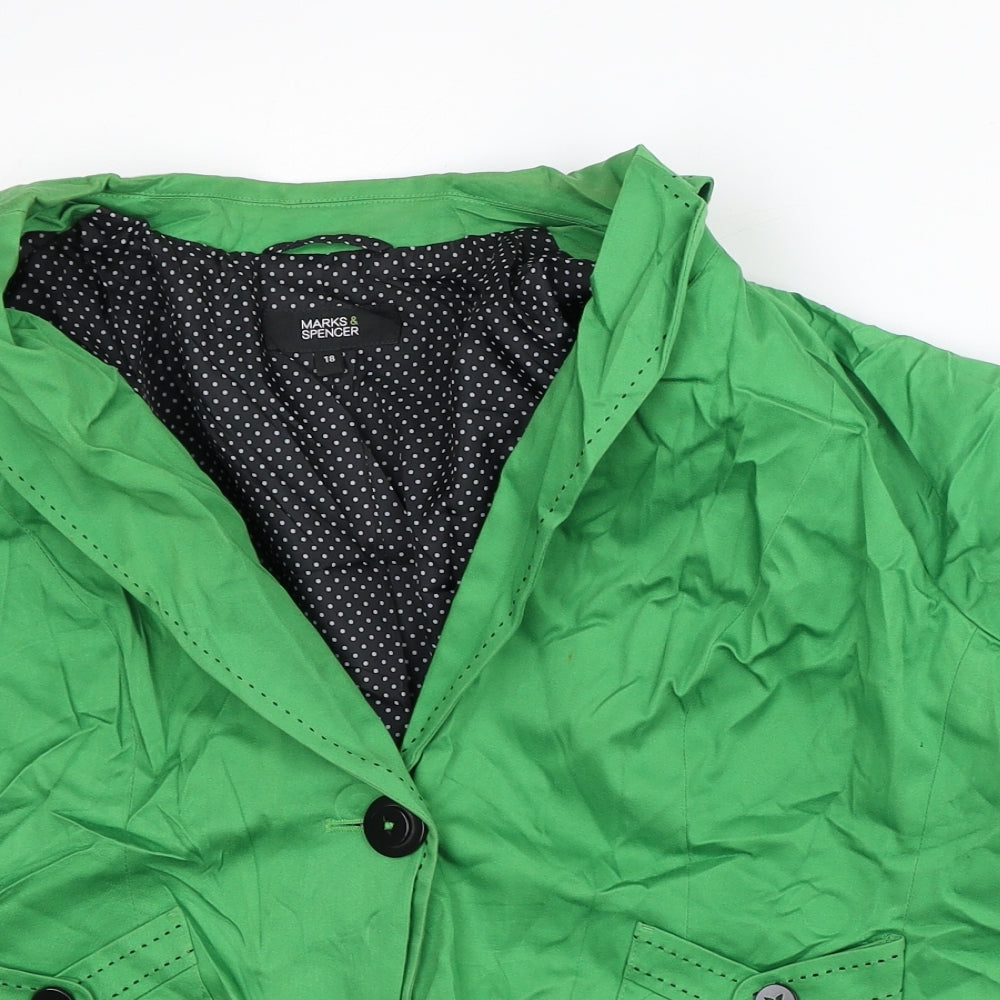 Marks and Spencer Womens Green   Jacket Blazer Size 18
