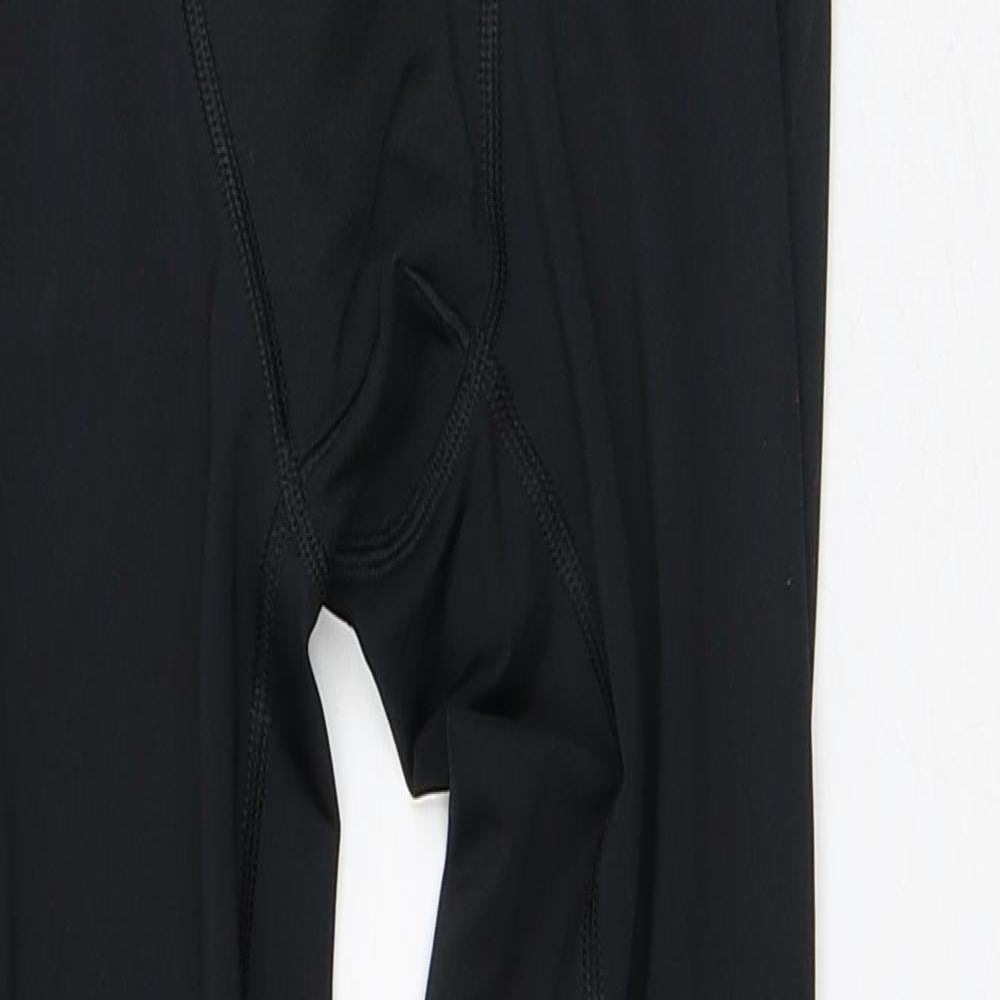 Nike Girls Black  Polyester Capri Trousers Size 8-9 Years L22 in Slim  - Activewear Leggings