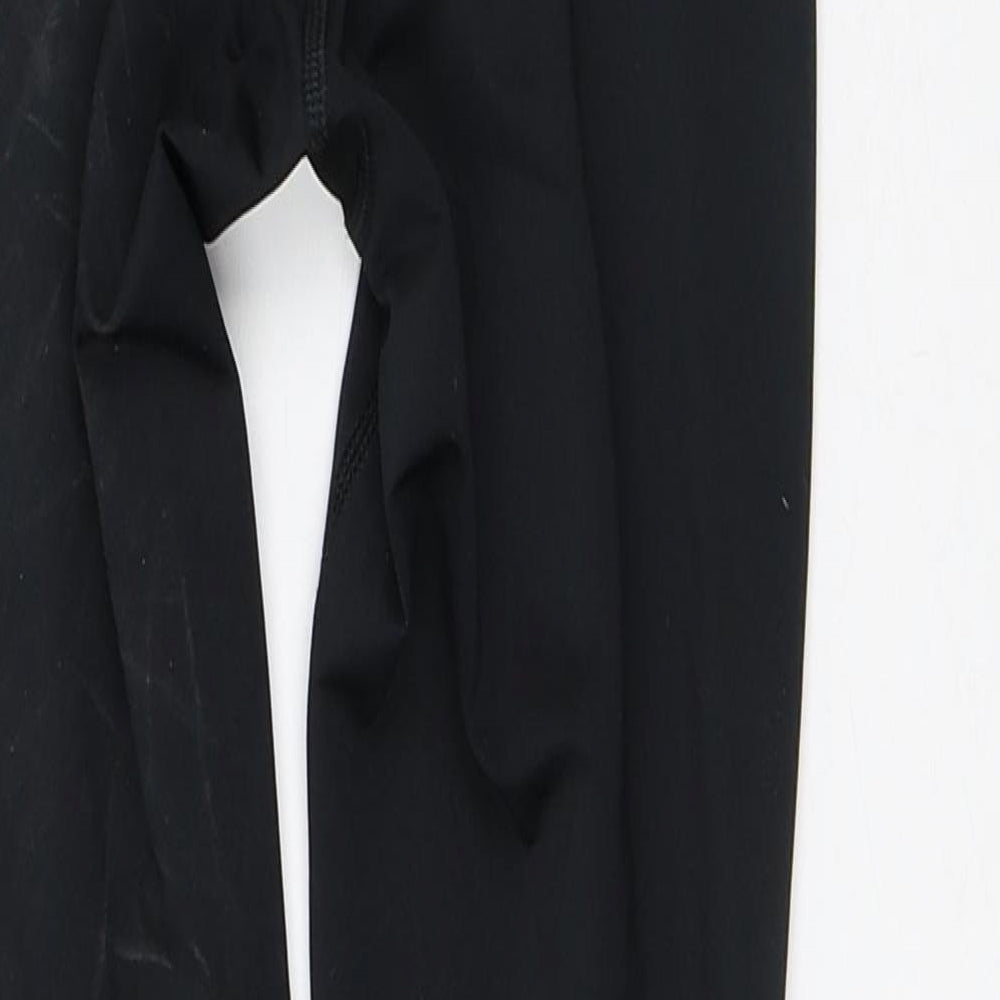 Nike Girls Black  Polyester Capri Trousers Size 8-9 Years L22 in Slim  - Activewear Leggings