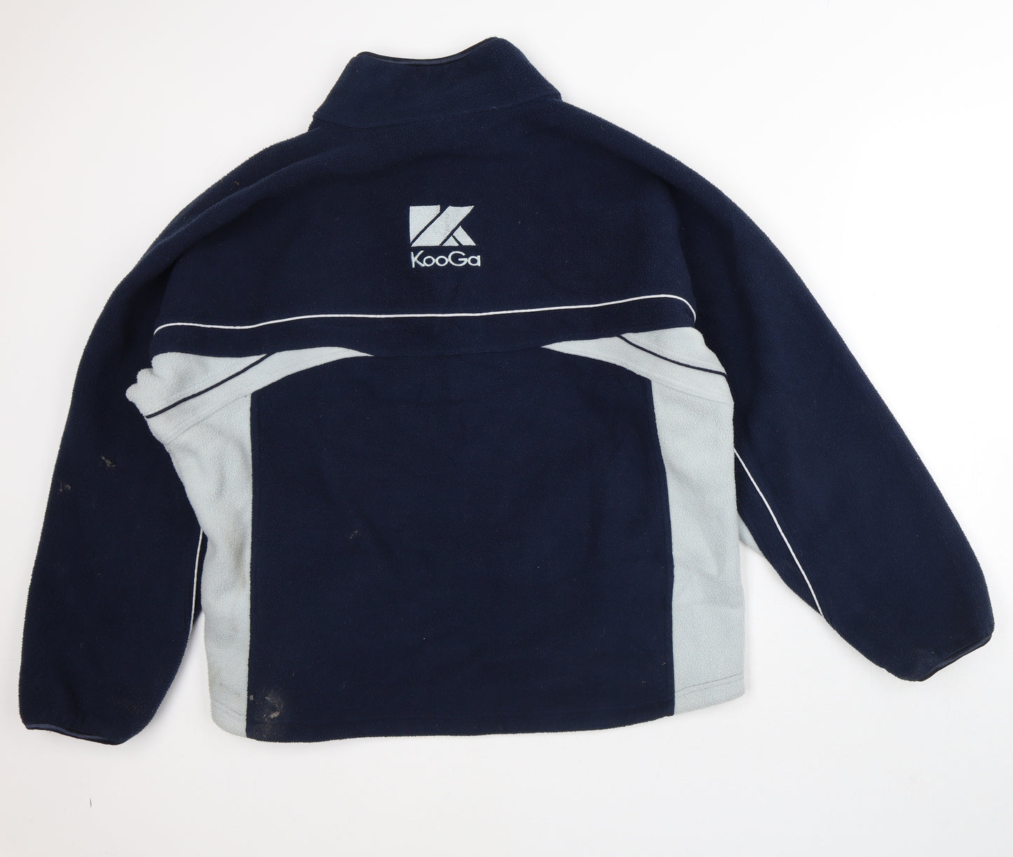Kooga Mens Blue High Neck Striped Polyester Pullover Jumper Size M