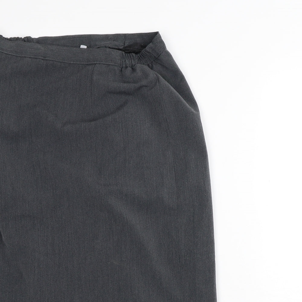 BASSINI Womens Grey  Viscose Straight & Pencil Skirt Size 12