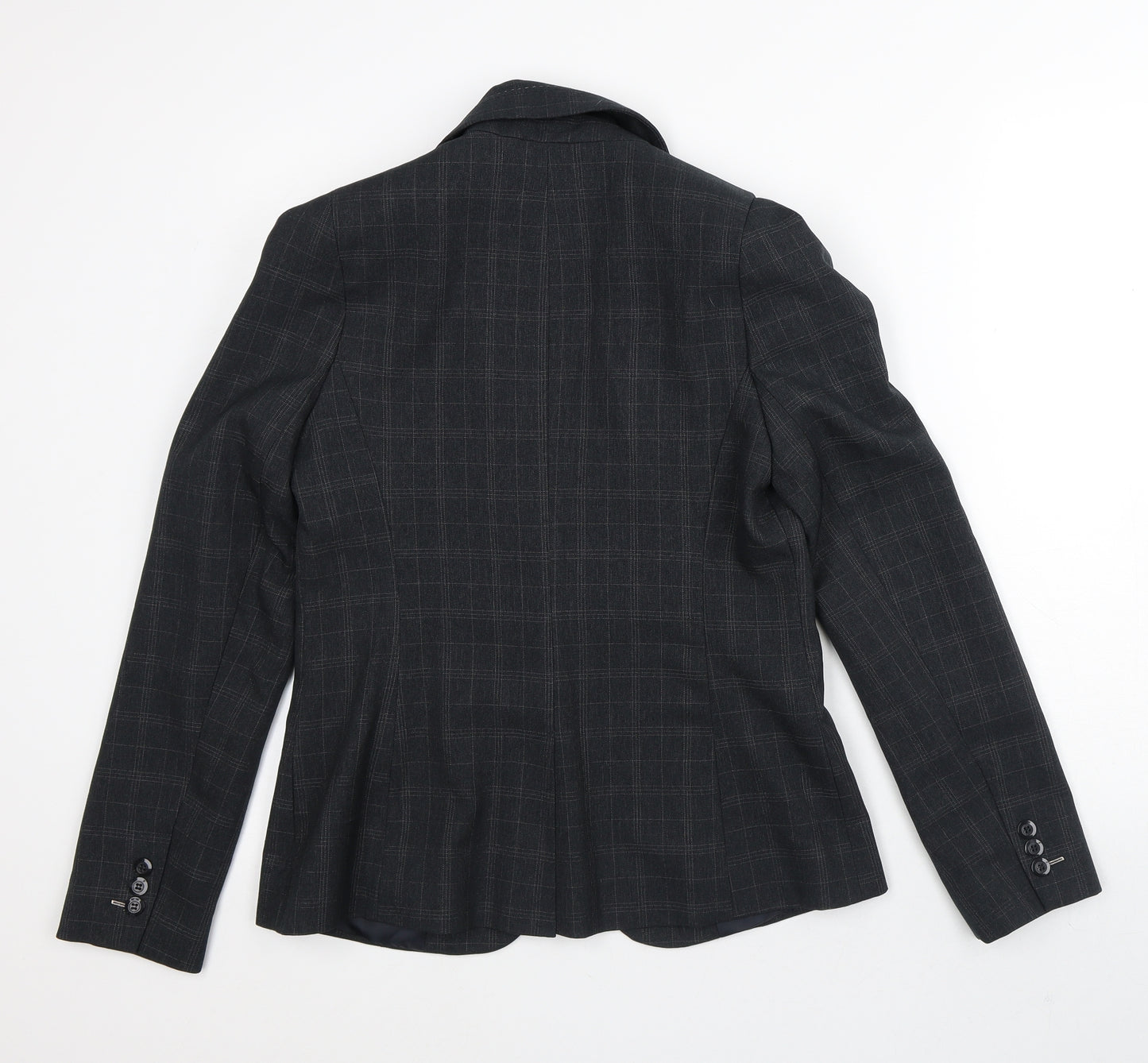 Atmosphere Womens Grey Plaid  Jacket Blazer Size 12